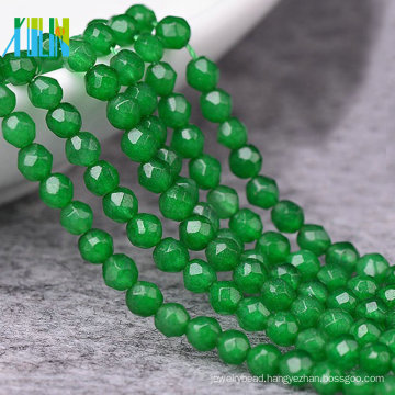 Cheap Jewelry Gemstone Bead, Faceted Round Natural Gemstone Beads